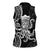 Black Hawaii Kanaloa God Women Sleeveless Polo Shirt Hawaiian Octopus