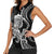 Black Hawaii Kanaloa God Women Sleeveless Polo Shirt Hawaiian Octopus