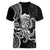 Black Hawaii Kanaloa God Women V-Neck T-Shirt Hawaiian Octopus