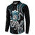 Turquoise Hawaii Kanaloa God Button Sweatshirt Hawaiian Octopus