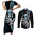 Turquoise Hawaii Kanaloa God Couples Matching Short Sleeve Bodycon Dress and Long Sleeve Button Shirt Hawaiian Octopus