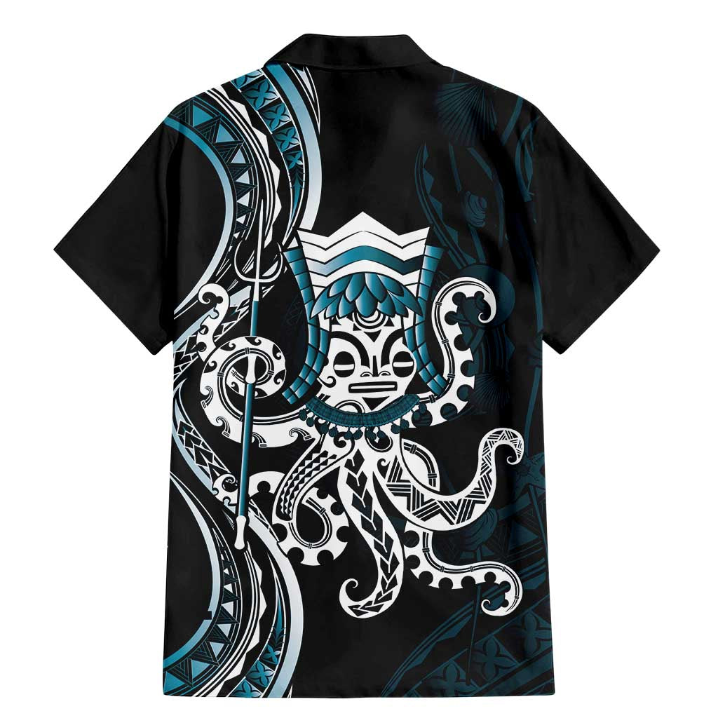 Turquoise Hawaii Kanaloa God Family Matching Mermaid Dress and Hawaiian Shirt Hawaiian Octopus
