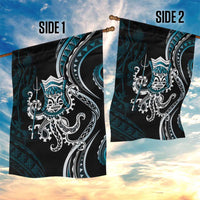 Turquoise Hawaii Kanaloa God Garden Flag Hawaiian Octopus
