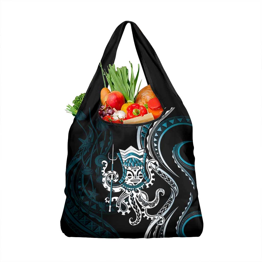 Turquoise Hawaii Kanaloa God Grocery Bag Hawaiian Octopus