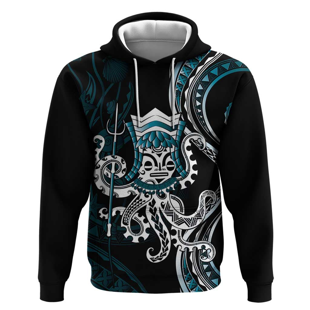 Turquoise Hawaii Kanaloa God Hoodie Hawaiian Octopus