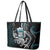 Turquoise Hawaii Kanaloa God Leather Tote Bag Hawaiian Octopus