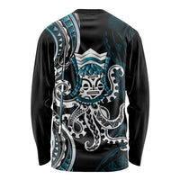 Turquoise Hawaii Kanaloa God Long Sleeve Shirt Hawaiian Octopus