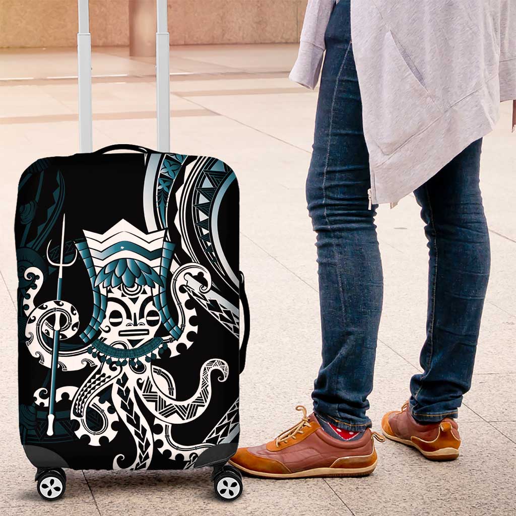 Turquoise Hawaii Kanaloa God Luggage Cover Hawaiian Octopus