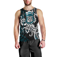 Turquoise Hawaii Kanaloa God Men Tank Top Hawaiian Octopus