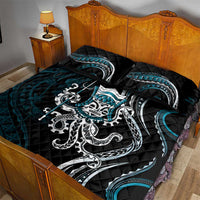 Turquoise Hawaii Kanaloa God Quilt Bed Set Hawaiian Octopus