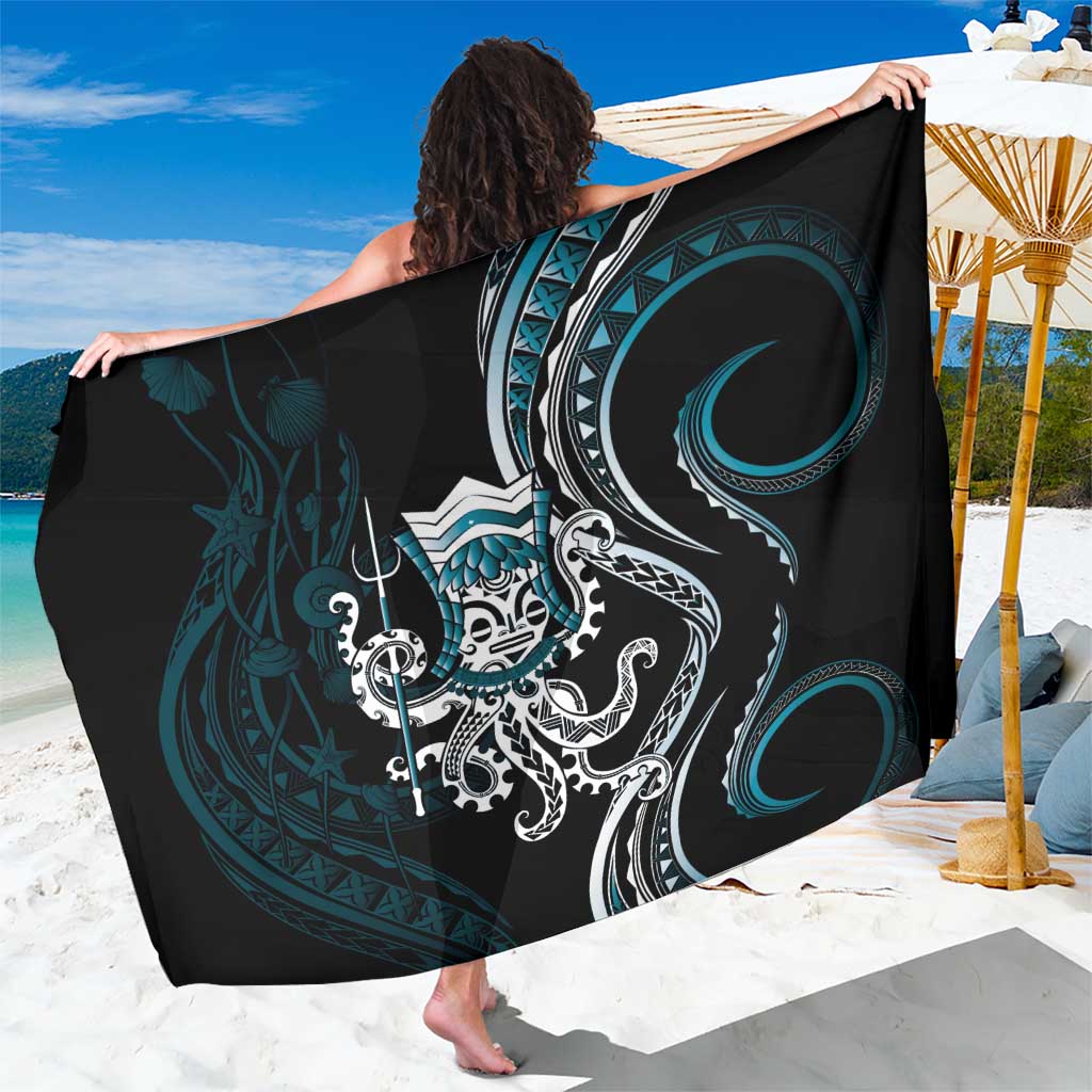 Turquoise Hawaii Kanaloa God Sarong Hawaiian Octopus