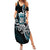 Turquoise Hawaii Kanaloa God Summer Maxi Dress Hawaiian Octopus