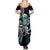 Turquoise Hawaii Kanaloa God Summer Maxi Dress Hawaiian Octopus