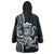 Turquoise Hawaii Kanaloa God Wearable Blanket Hoodie Hawaiian Octopus