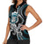 Turquoise Hawaii Kanaloa God Women Sleeveless Polo Shirt Hawaiian Octopus