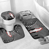 New Zealand ANZAC Day Bathroom Set 25th April Silver Fern With Poppy - Polynesian Pride