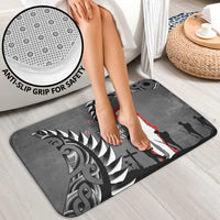 New Zealand ANZAC Day Bathroom Set 25th April Silver Fern With Poppy - Polynesian Pride