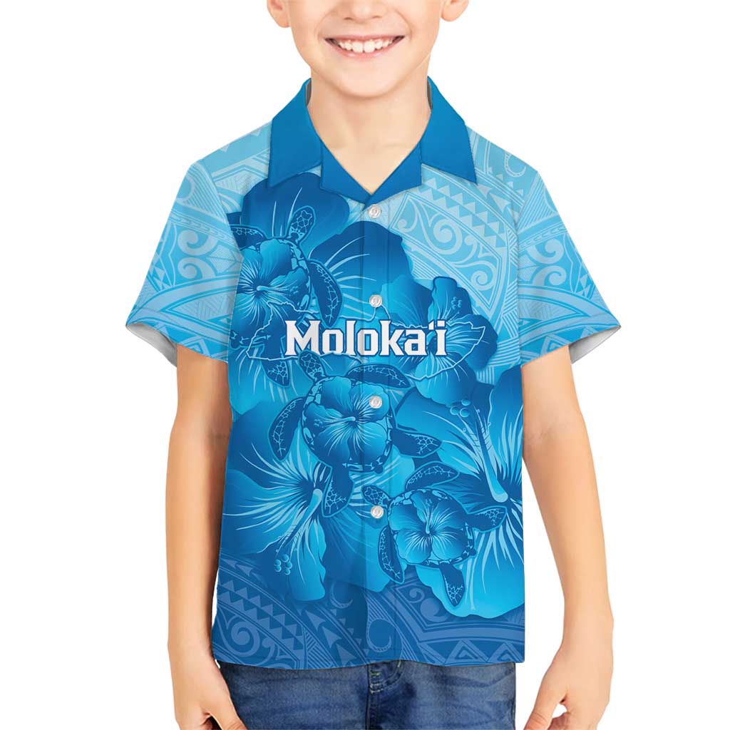 Aloha Hawaii Molokai Island Family Matching Off Shoulder Short Dress and Hawaiian Shirt Hibiscus Tribal Honu Hawaiian Tattoo