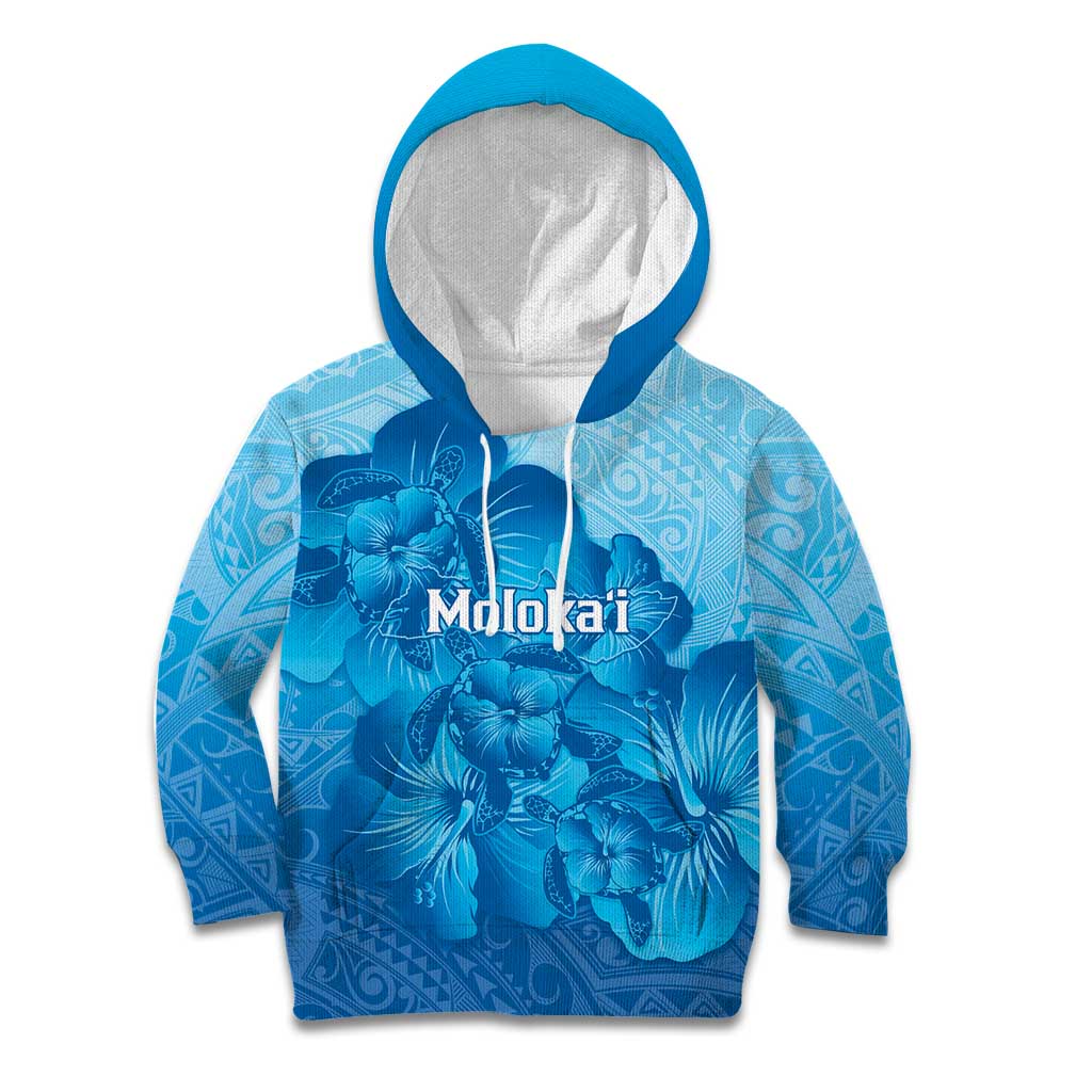 Aloha Hawaii Molokai Island Kid Hoodie Hibiscus Tribal Honu Hawaiian Tattoo