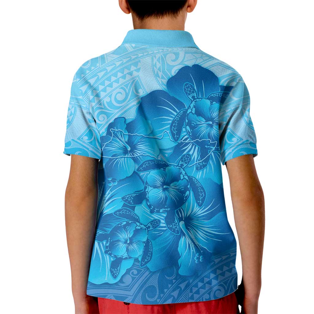 Aloha Hawaii Molokai Island Kid Polo Shirt Hibiscus Tribal Honu Hawaiian Tattoo