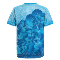 Aloha Hawaii Molokai Island Rugby Jersey Hibiscus Tribal Honu Hawaiian Tattoo