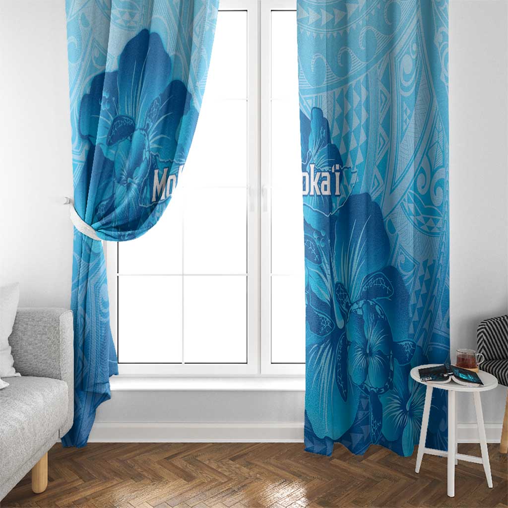 Aloha Hawaii Molokai Island Window Curtain Hibiscus Tribal Honu Hawaiian Tattoo