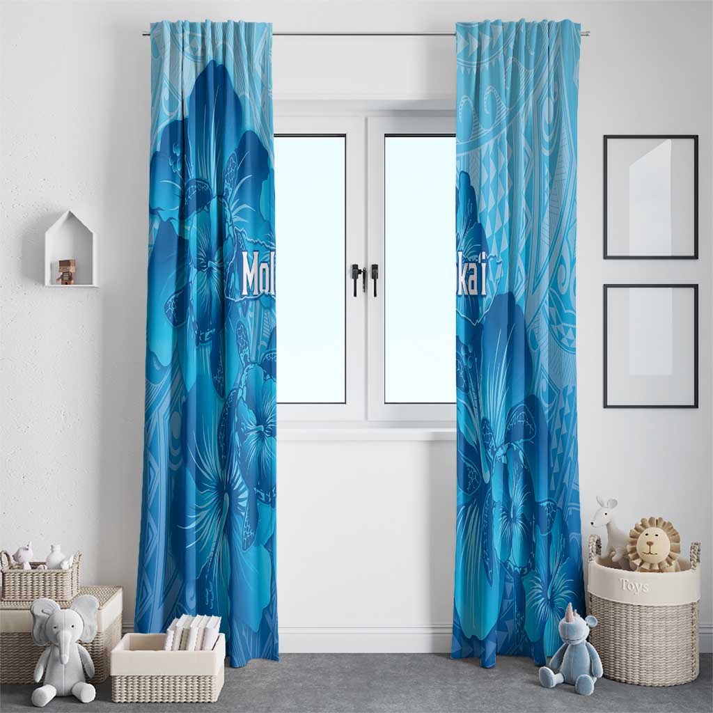 Aloha Hawaii Molokai Island Window Curtain Hibiscus Tribal Honu Hawaiian Tattoo