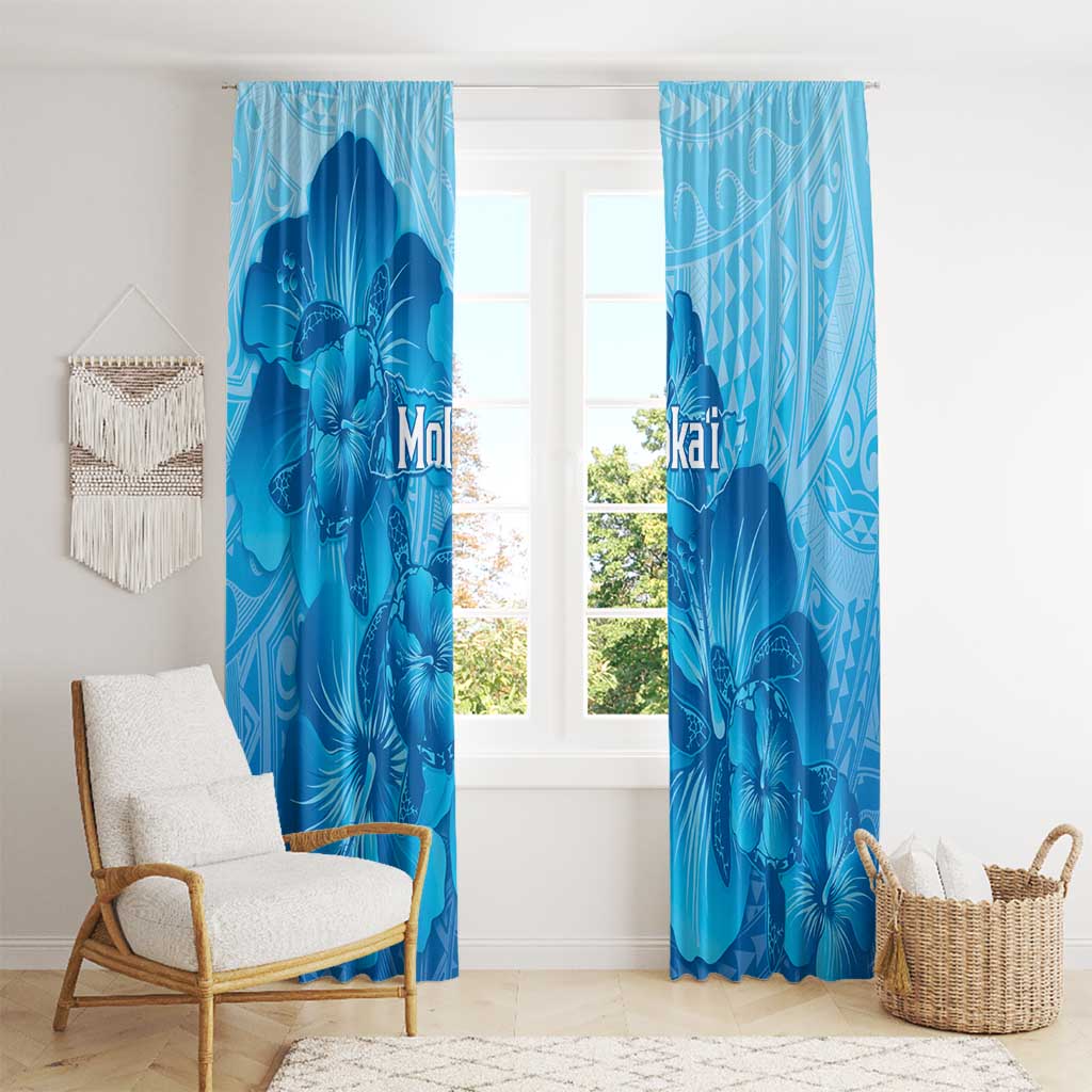 Aloha Hawaii Molokai Island Window Curtain Hibiscus Tribal Honu Hawaiian Tattoo