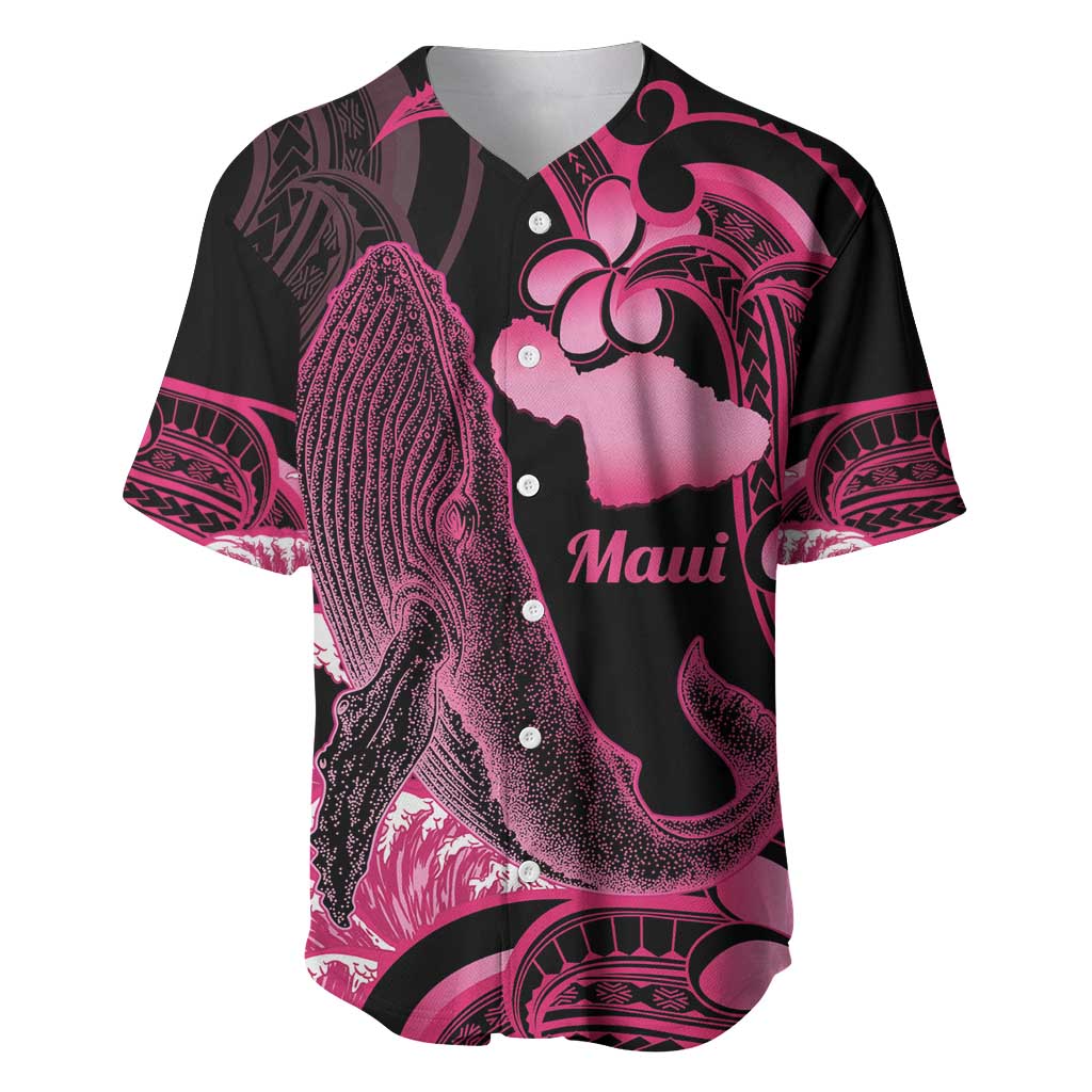 Aloha Hawaii Maui Baseball Jersey Valley Isle Humpback Whale Black