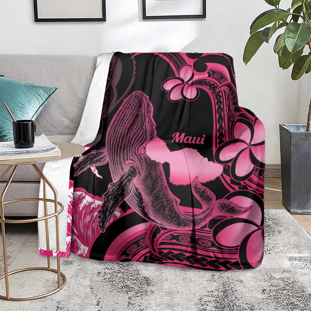 Aloha Hawaii Maui Blanket Valley Isle Humpback Whale Black