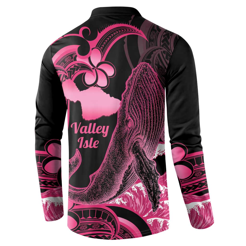 Aloha Hawaii Maui Button Sweatshirt Valley Isle Humpback Whale Black