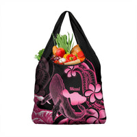Aloha Hawaii Maui Grocery Bag Valley Isle Humpback Whale Black