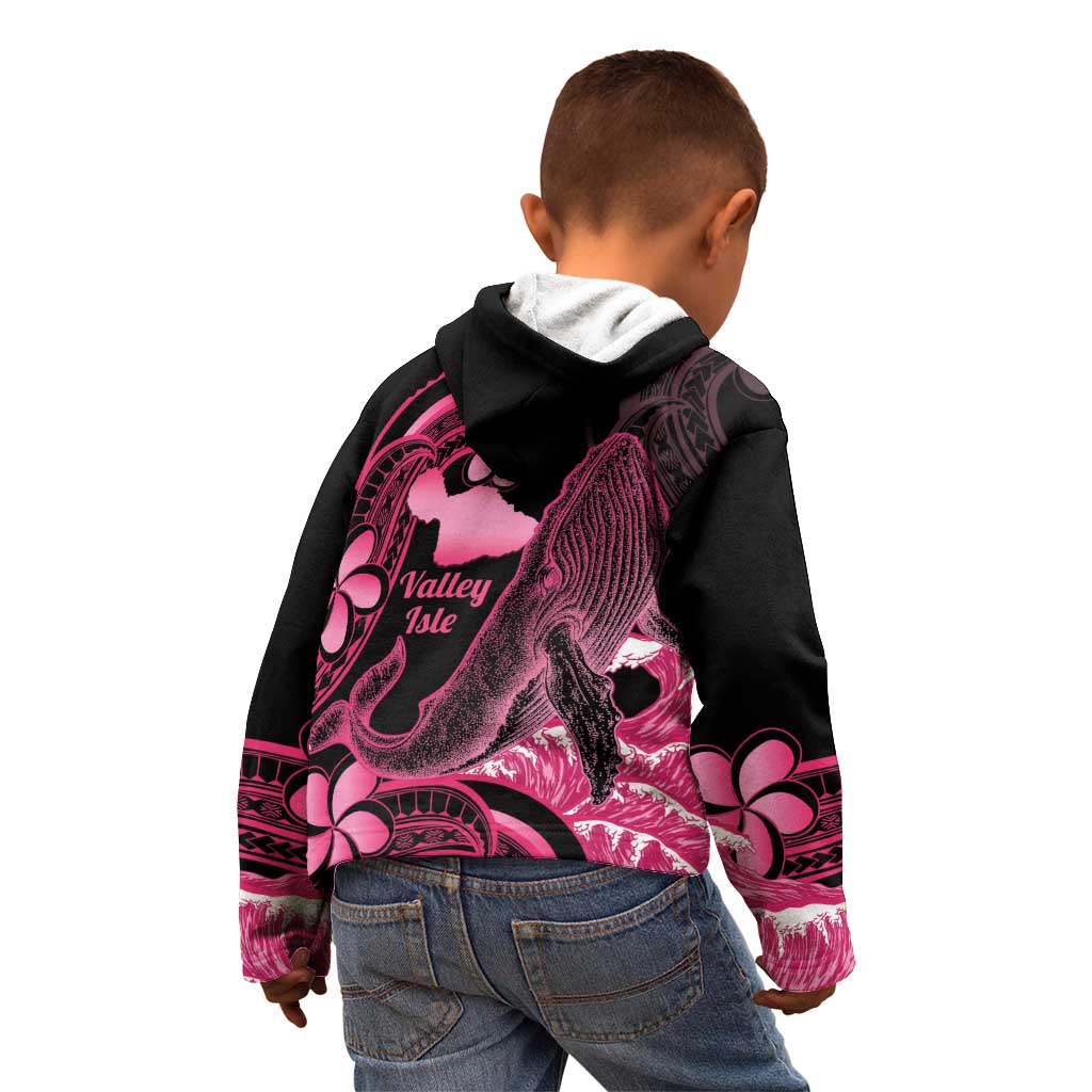 Aloha Hawaii Maui Kid Hoodie Valley Isle Humpback Whale Black