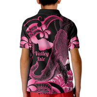 Aloha Hawaii Maui Kid Polo Shirt Valley Isle Humpback Whale Black