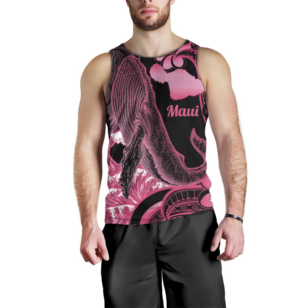 Aloha Hawaii Maui Men Tank Top Valley Isle Humpback Whale Black