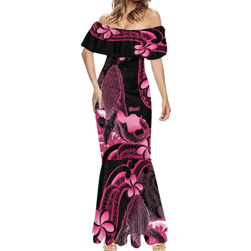 Aloha Hawaii Maui Mermaid Dress Valley Isle Humpback Whale Black