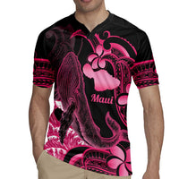 Aloha Hawaii Maui Rugby Jersey Valley Isle Humpback Whale Black