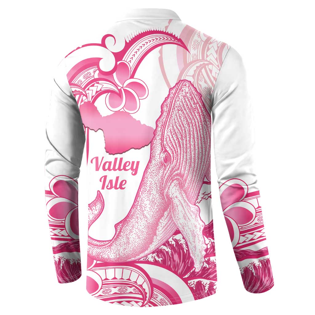 Aloha Hawaii Maui Button Sweatshirt Valley Isle Humpback Whale White