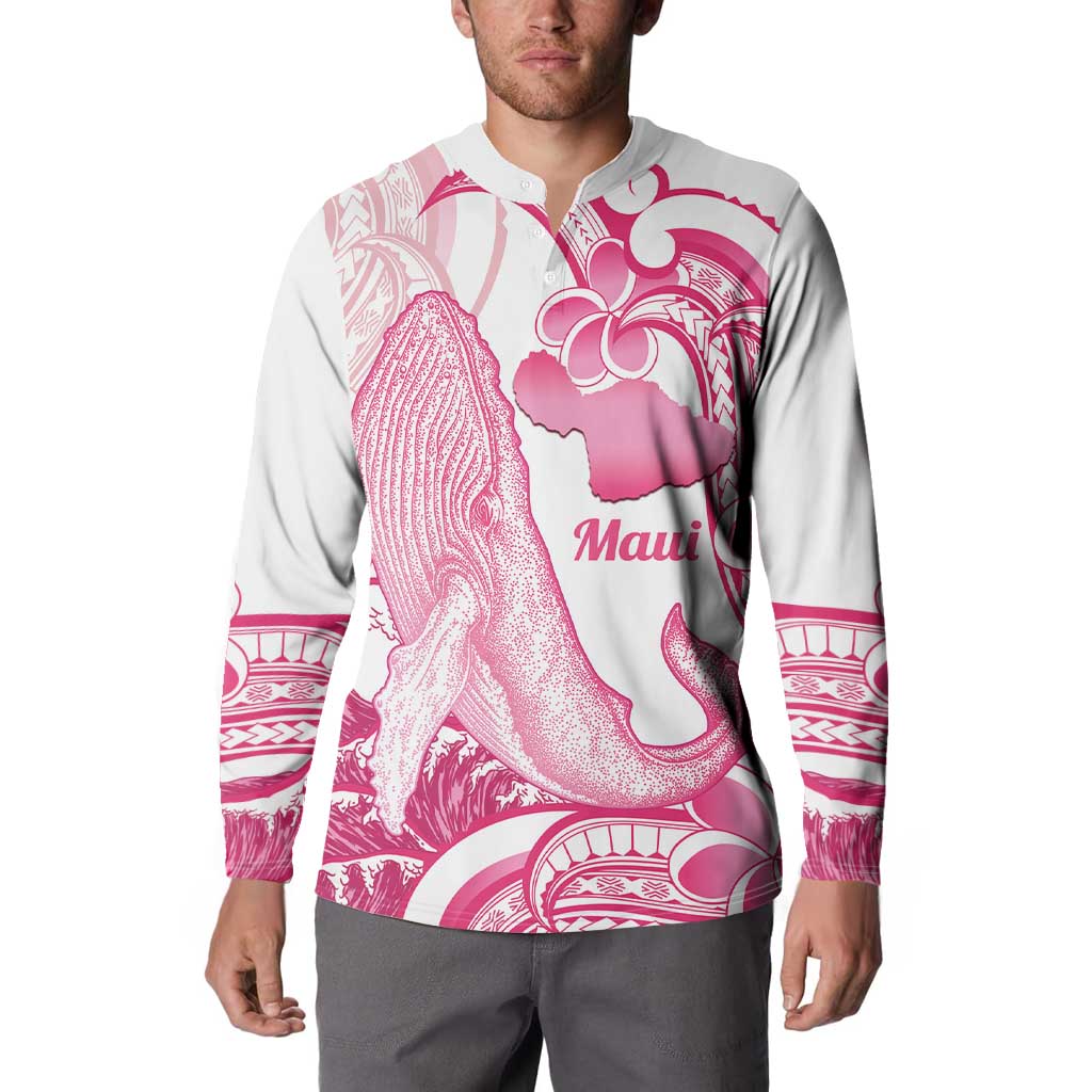 Aloha Hawaii Maui Button Sweatshirt Valley Isle Humpback Whale White