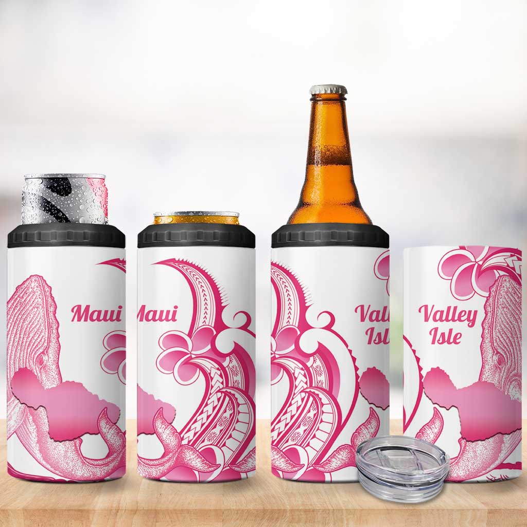 Aloha Hawaii Maui 4 in 1 Can Cooler Tumbler Valley Isle Humpback Whale White
