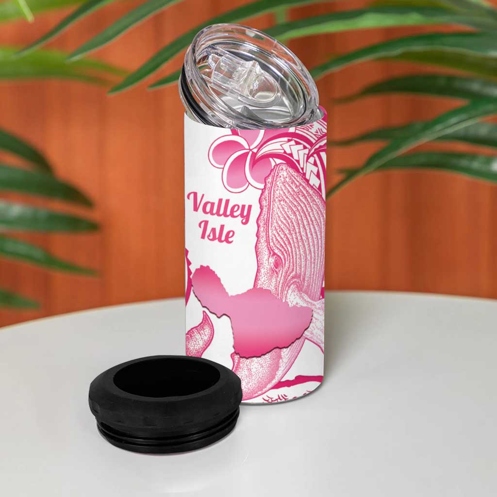 Aloha Hawaii Maui 4 in 1 Can Cooler Tumbler Valley Isle Humpback Whale White