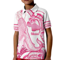 Aloha Hawaii Maui Kid Polo Shirt Valley Isle Humpback Whale White