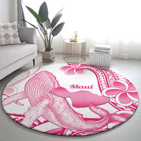 Aloha Hawaii Maui Round Carpet Valley Isle Humpback Whale White