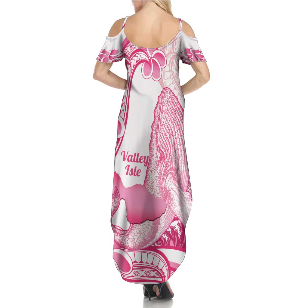 Aloha Hawaii Maui Summer Maxi Dress Valley Isle Humpback Whale White