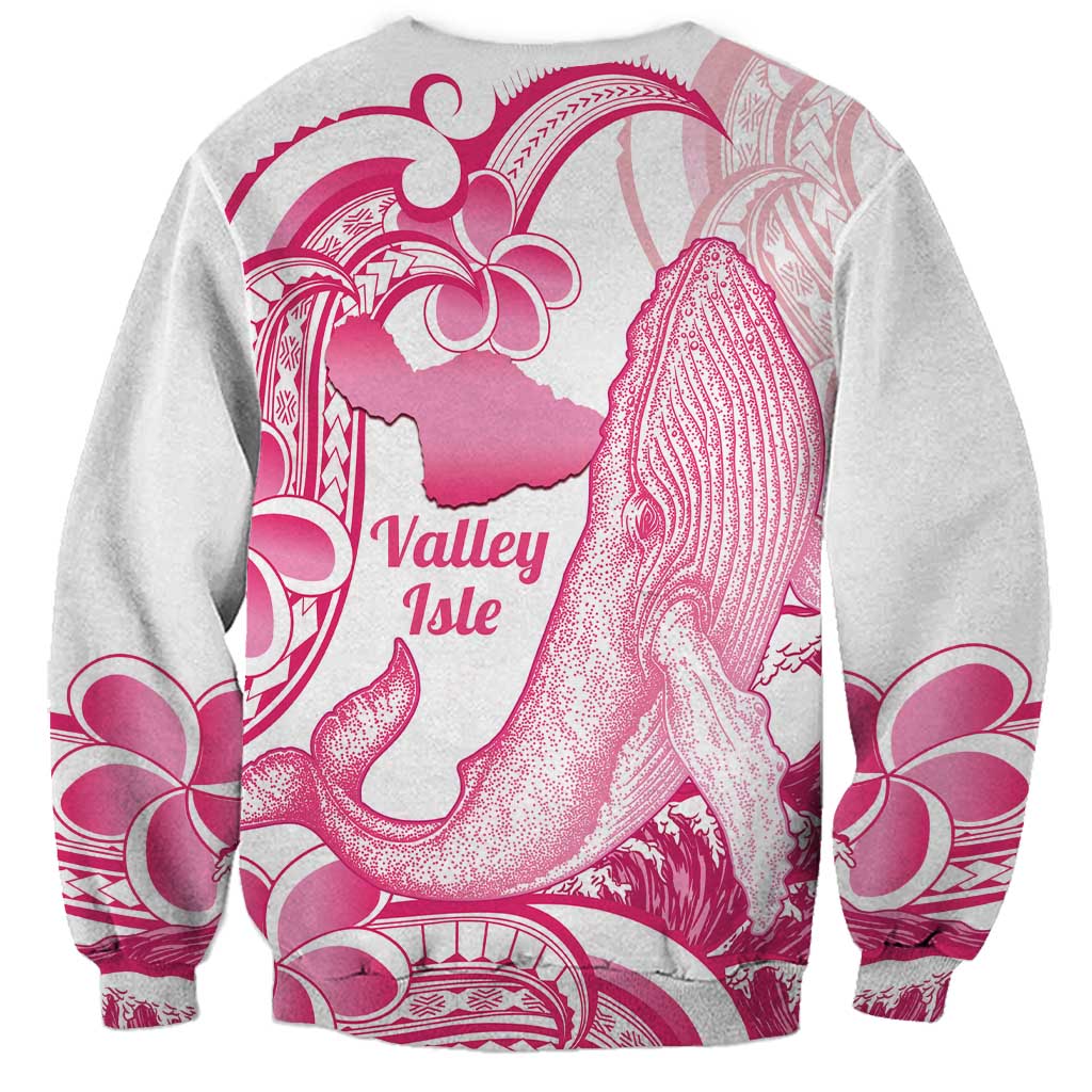 Aloha Hawaii Maui Sweatshirt Valley Isle Humpback Whale White
