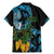 Turquoise New Zealand Kowhai And Piwakawaka Family Matching Mermaid Dress and Hawaiian Shirt Maori Ngaru Paua Shell