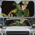 Yellow New Zealand Kowhai And Piwakawaka Auto Sun Shade Maori Ngaru Paua Shell - Polynesian Pride