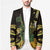 Yellow New Zealand Kowhai And Piwakawaka Blazer Maori Ngaru Paua Shell - Polynesian Pride
