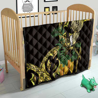 Yellow New Zealand Kowhai And Piwakawaka Quilt Maori Ngaru Paua Shell LT14 - Polynesian Pride
