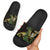 Yellow New Zealand Kowhai And Piwakawaka Slide Sandals Maori Ngaru Paua Shell - Polynesian Pride